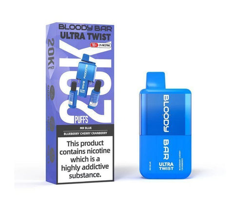 Bloody Bar Ultra Twist 20000 Disposable Vape Box of 5 - Vaper Wholesale