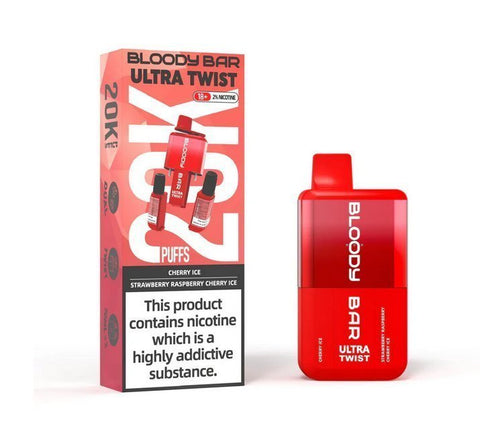 Bloody Bar Ultra Twist 20000 Disposable Vape Box of 5 - Vaper Wholesale