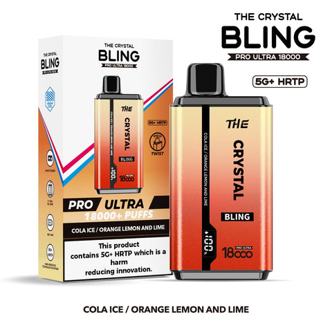 The Crystal Bling Pro Ultra 18000 Disposable Vape Box of 5 - Vaper Wholesale