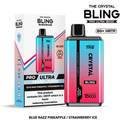 The Crystal Bling Pro Ultra 18000 Disposable Vape Box of 5 - Vaper Wholesale