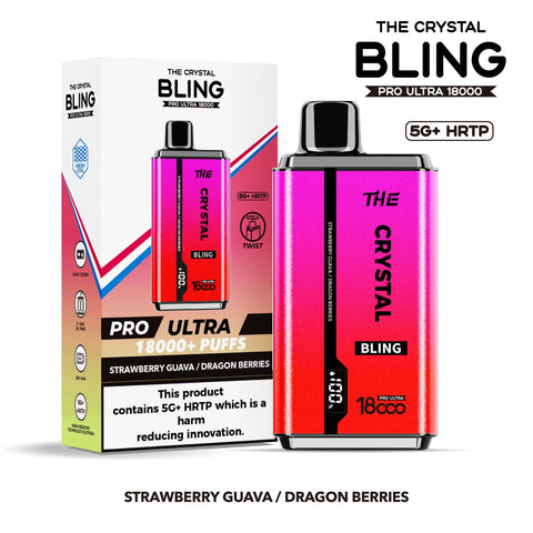 The Crystal Bling Pro Ultra 18000 Disposable Vape Box of 5 - Vaper Wholesale